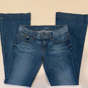 LOFT Women's Dark Blue Flare Jeans